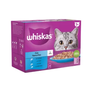 WHISKAS® Fish Favourites in Jelly 1+ Adult Wet Cat Food Pouches 85g