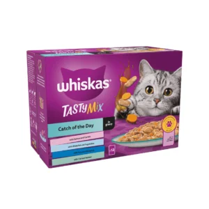 WHISKAS® TASTY MIX Chef's Choice in Gravy 1+ Adult Wet Cat Food Pouches 85g