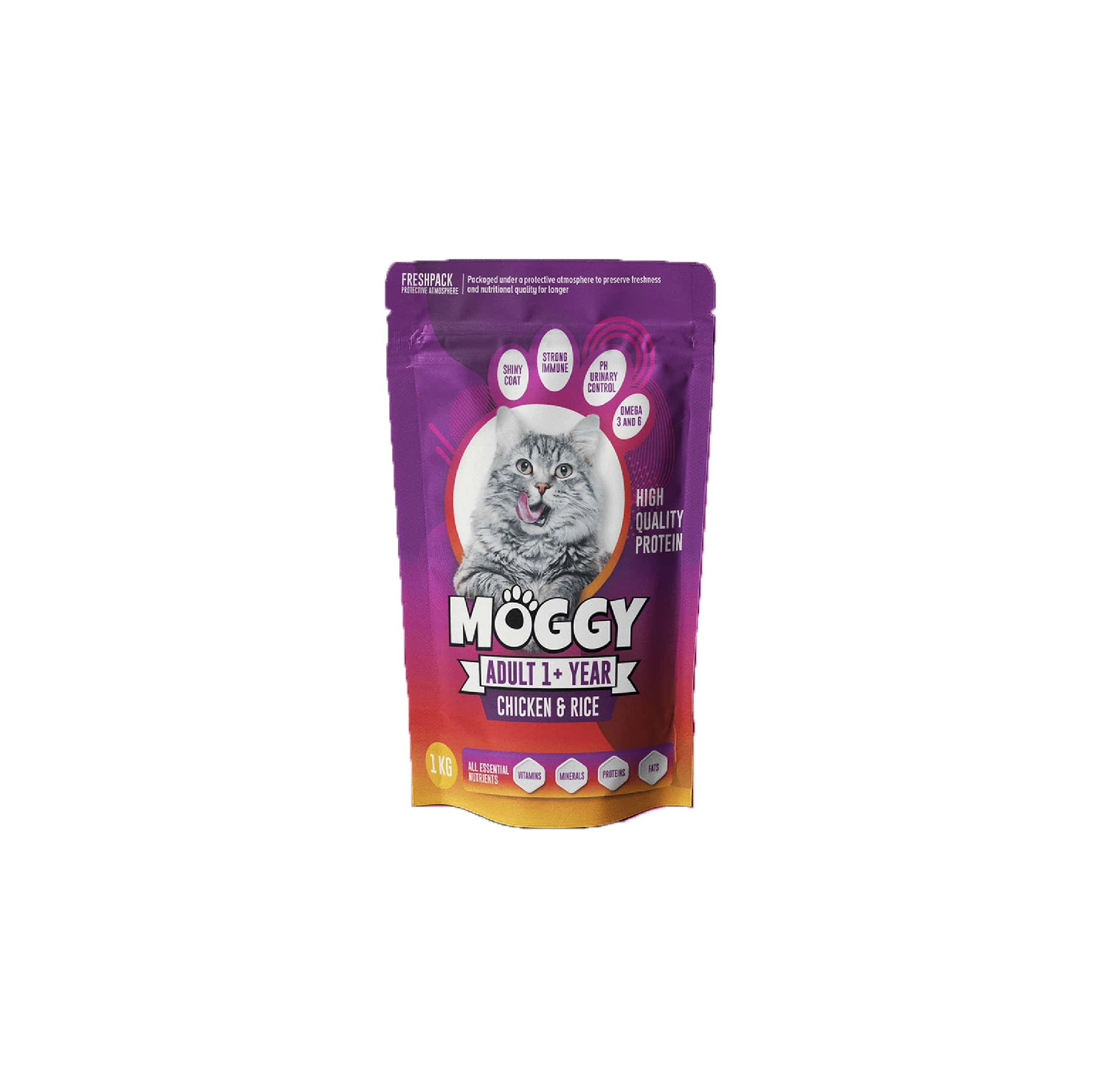Moggy Adult 1+ Year Chicken & Rice Cat Food 1kg